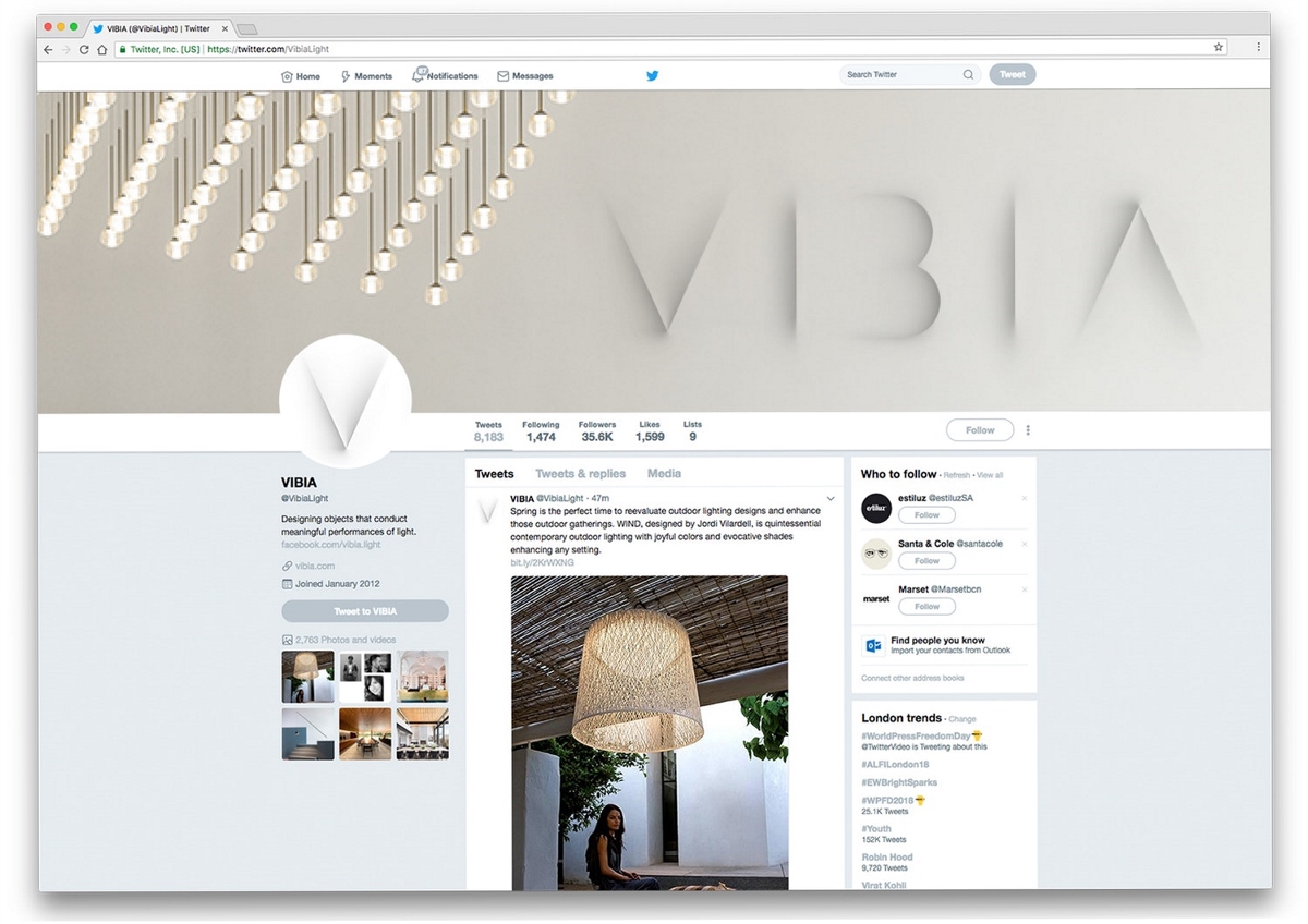 西班牙照明公司Vibia的品牌形象设计
